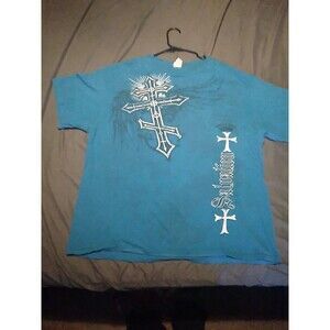 VTG Y2K Affliction Style Salvation Cross Tee Sz 2xl